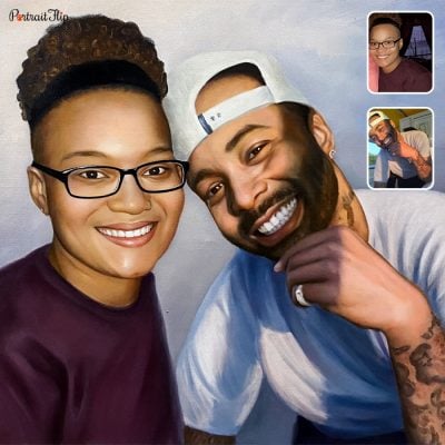 Custom hand-painted portrait