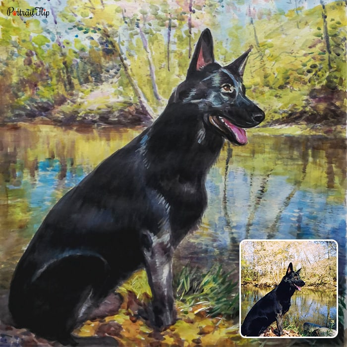 Custom hand-painted portrait