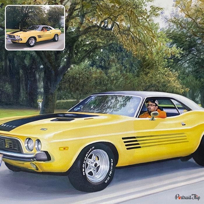 Custom hand-painted portrait