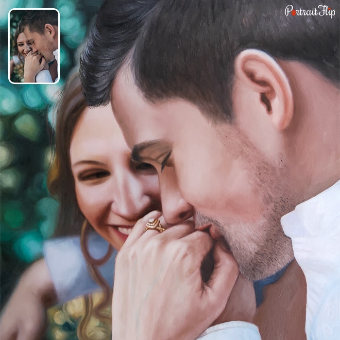 Custom hand-painted portrait