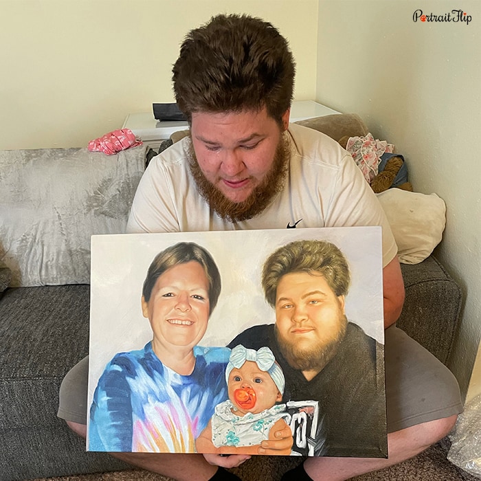Custom hand-painted portrait