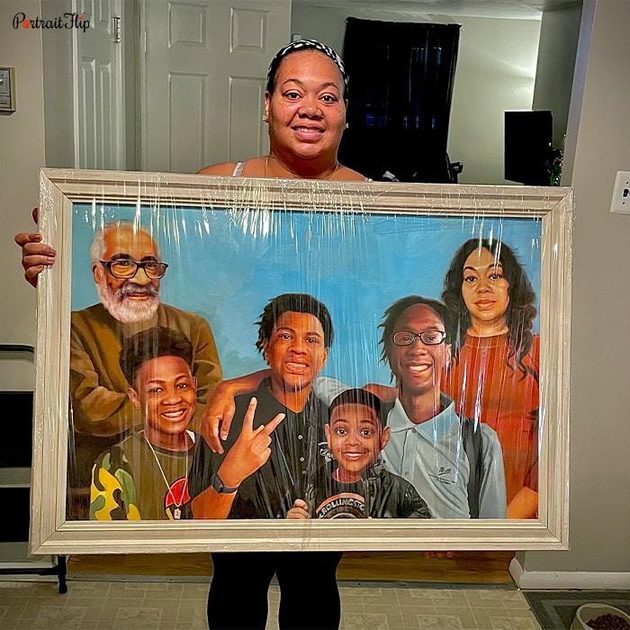 Custom hand-painted portrait