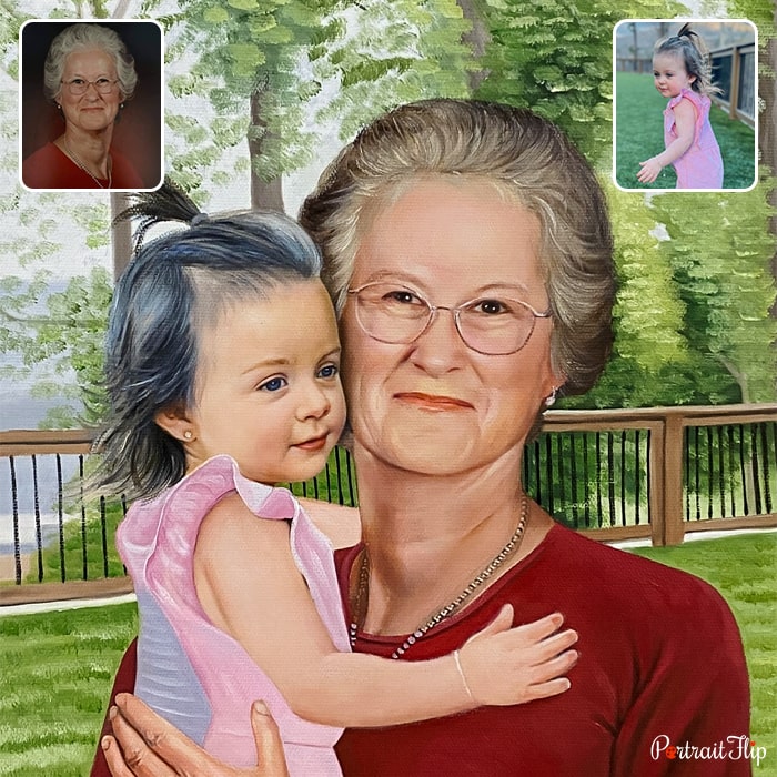 Custom hand-painted portrait