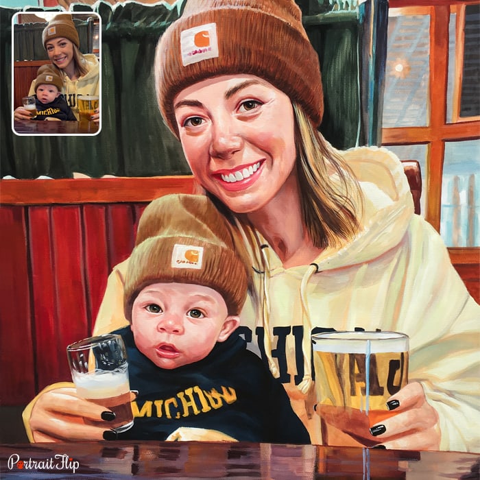 Custom hand-painted portrait