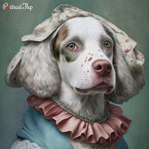 Portrait of a dog as a princess