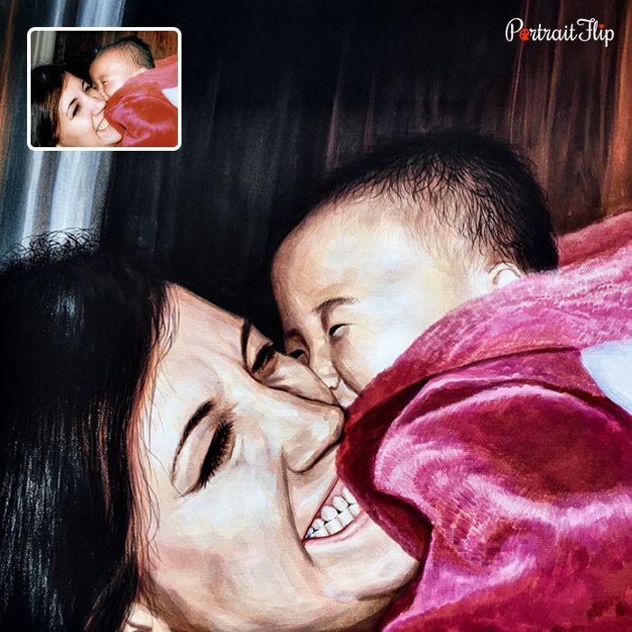 Custom hand-painted portrait