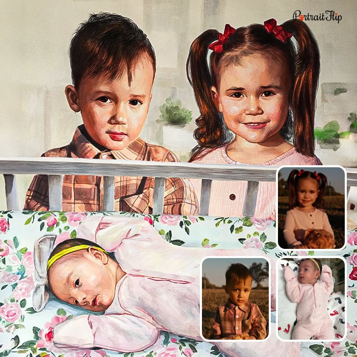 Custom hand-painted portrait