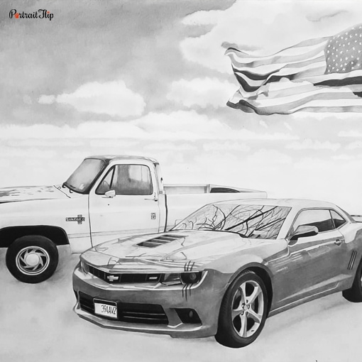 Vehicle Pencil Portraits