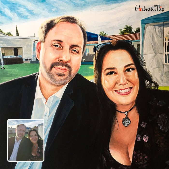 parents watercolor painting